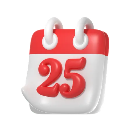 25 December  3D Icon