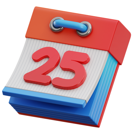 25 December  3D Icon