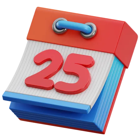 25 December  3D Icon