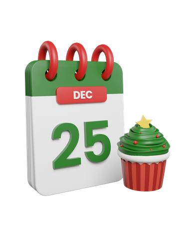 25 December  3D Icon