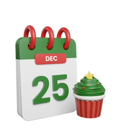 25 December  3D Icon