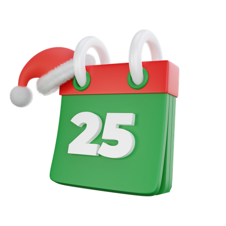 25 December  3D Icon