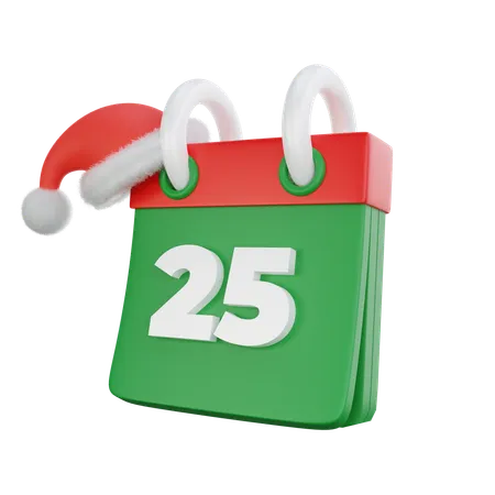 25 December  3D Icon