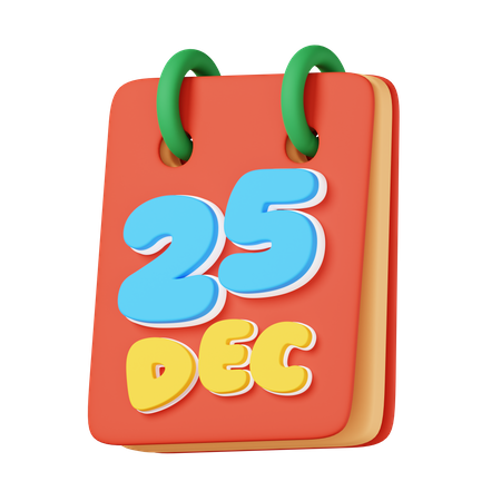 25 December  3D Icon