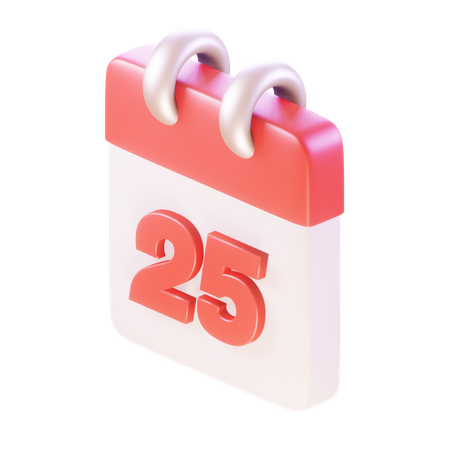 25 December  3D Icon