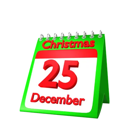 25 December  3D Icon