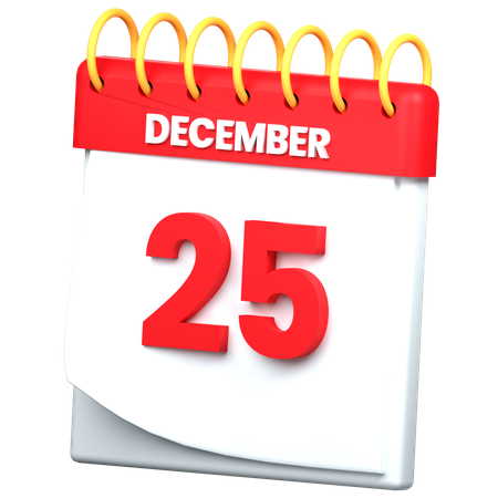 25 December  3D Icon