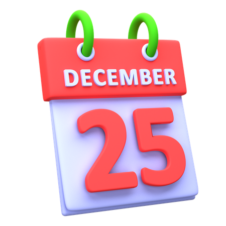 25 December  3D Icon