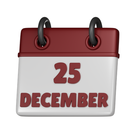 25 December  3D Icon