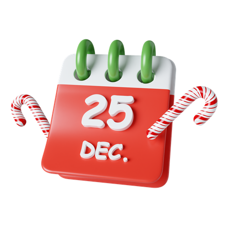 25 December  3D Icon