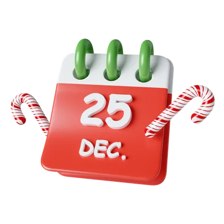 25 December  3D Icon