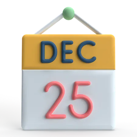 25 December  3D Icon