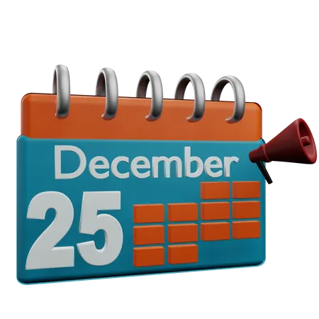 25 December  3D Icon