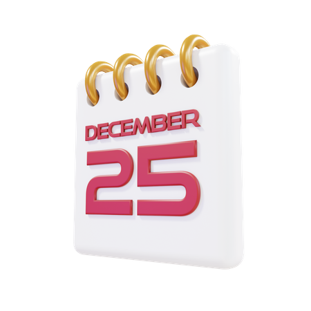 25 December  3D Illustration