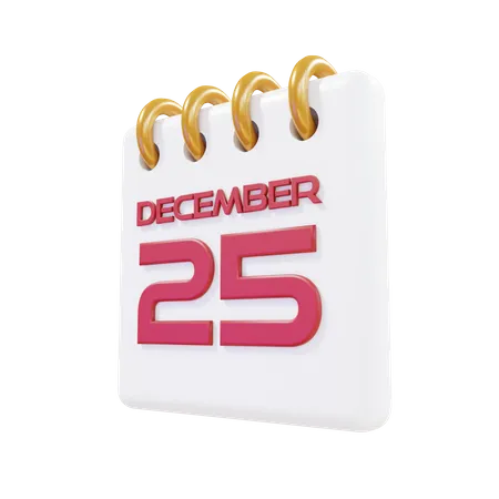 25 December  3D Illustration