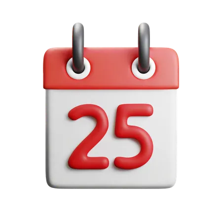 25 décembre  3D Icon