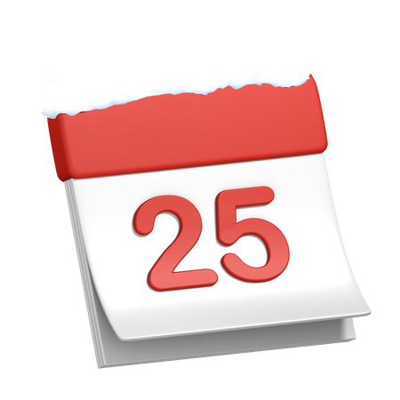 25 décembre  3D Icon