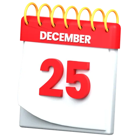 25 de diciembre  3D Icon