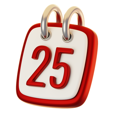 25 de diciembre  3D Icon