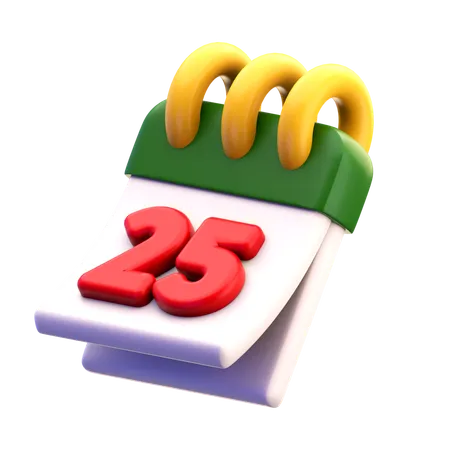 25 de diciembre  3D Icon