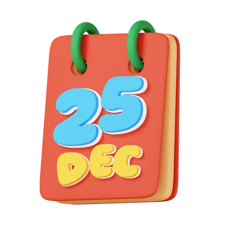 25 de diciembre  3D Icon