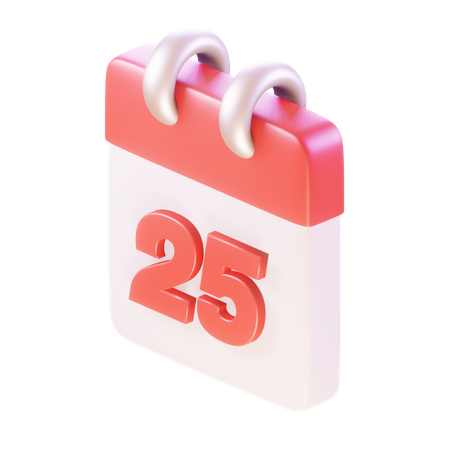 25 de diciembre  3D Icon