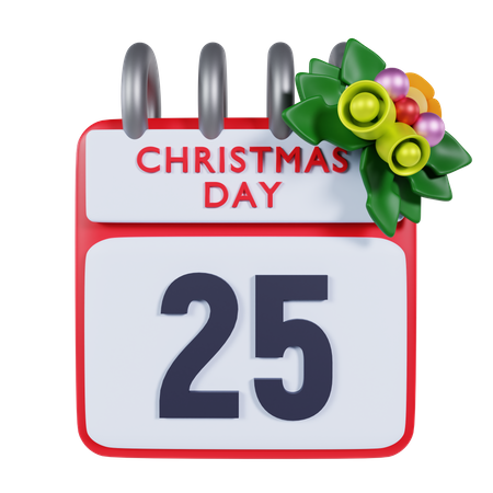 25 de diciembre  3D Icon