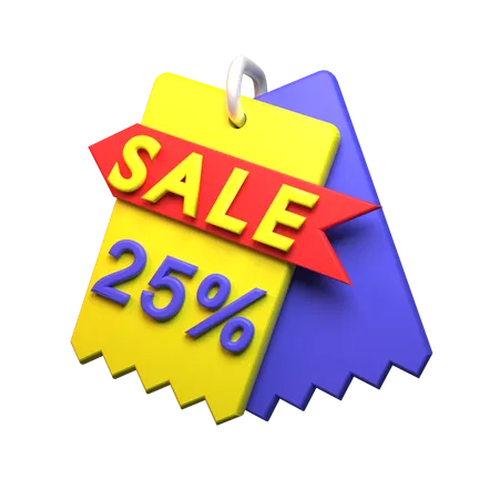 25% Discount  3D Icon