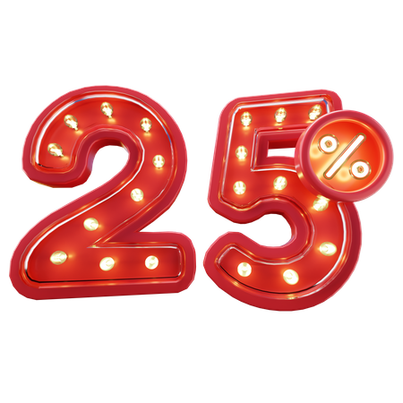 25% Discount Sale  3D Icon