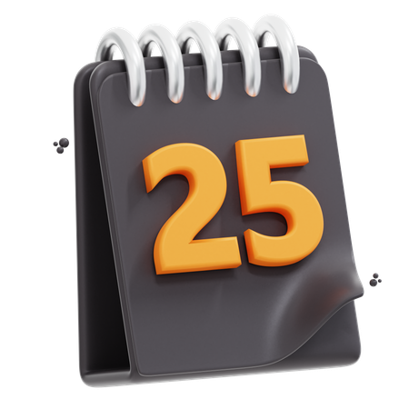 25 fecha  3D Icon