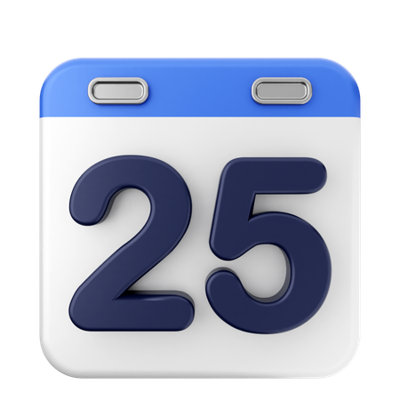 25. Kalender  3D Icon