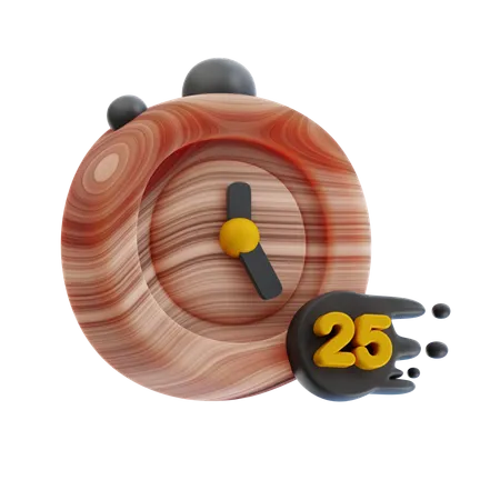 25 Minutes Stopwatch  3D Icon