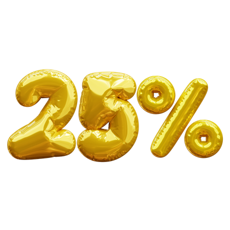 25%  3D Icon