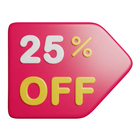 Discount Promotion Label 3D Icon