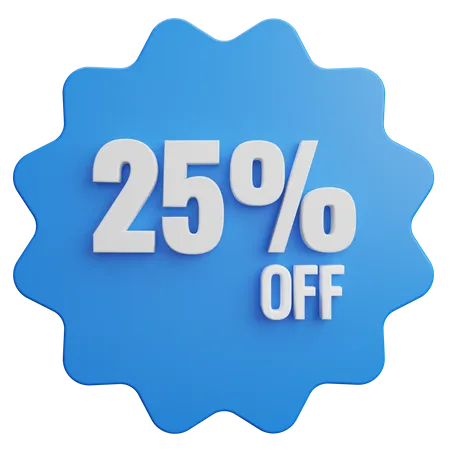 25 Percent Discount  3D Illustration