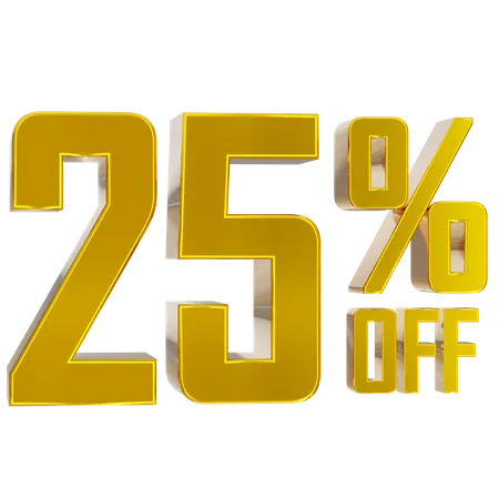 25 percent discount  3D Icon
