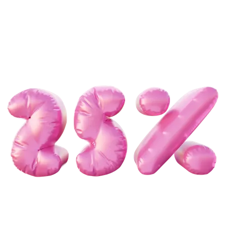 25 Percent Discount Balloon  3D Illustration