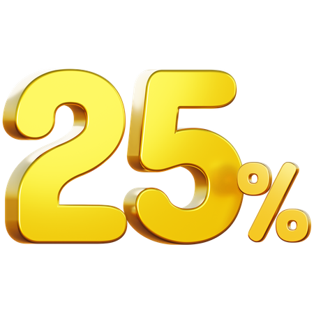 25 Percent Off  3D Icon