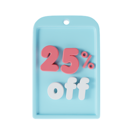 25 Percent Off  3D Icon