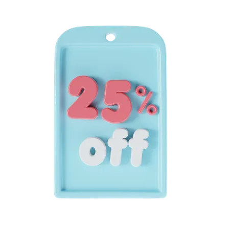 25 Percent Off  3D Icon