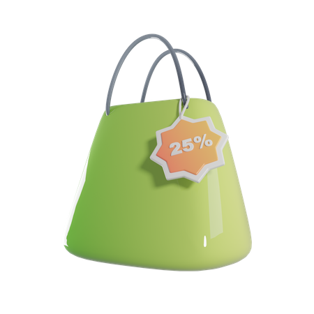 25 Percent Tag  3D Icon