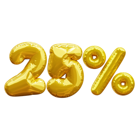 25 por cento  3D Icon