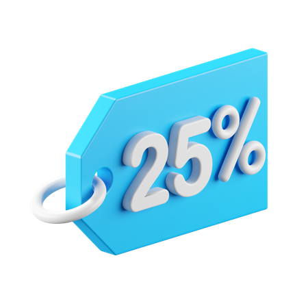 25 por cento  3D Icon