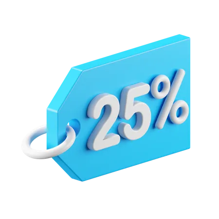 25 pour cent  3D Icon
