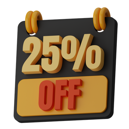 25 % de réduction  3D Icon