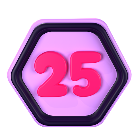 25 Speed  3D Icon