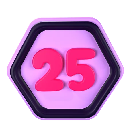 25 Speed  3D Icon