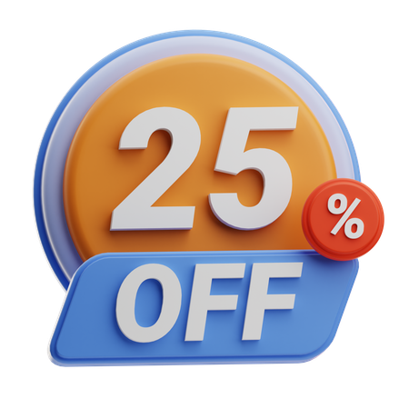 25% RABATT  3D Icon