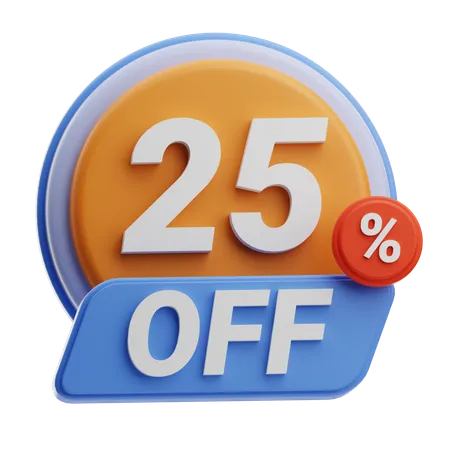 25% RABATT  3D Icon