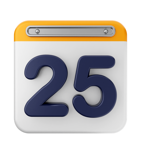 25ème calendrier  3D Icon